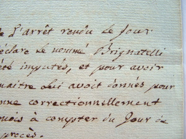Lettre avec belle vignette corse.